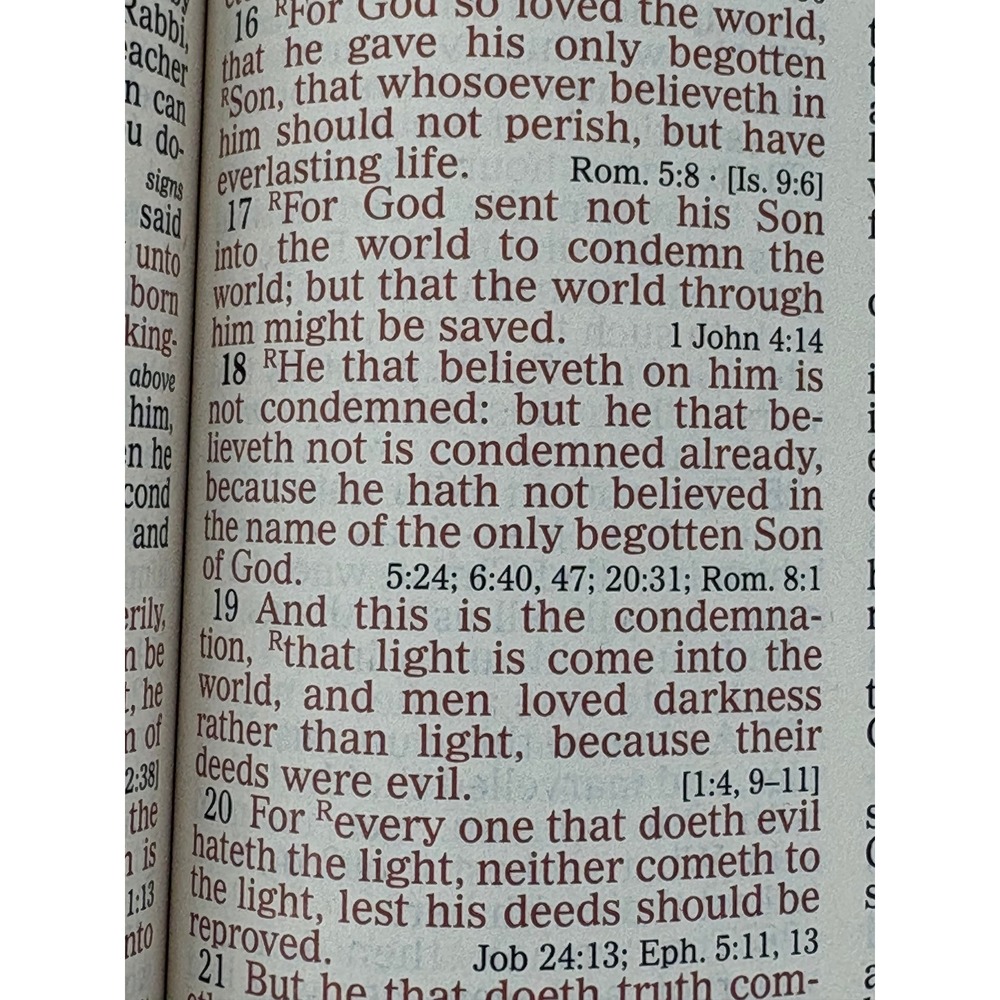 Thomas Nelson KJV Holy Bible Giant Print Reference Edition 881C Black Leather OS - Picture 6 of 9